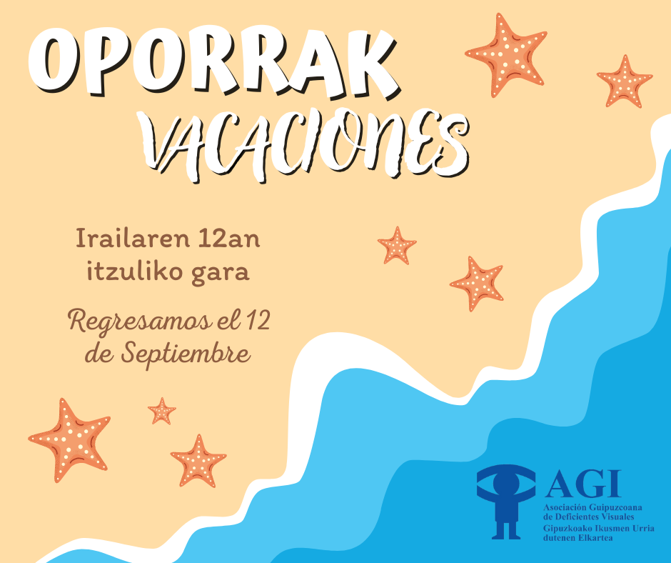 Vacaciones hasta el 12 de septiembre